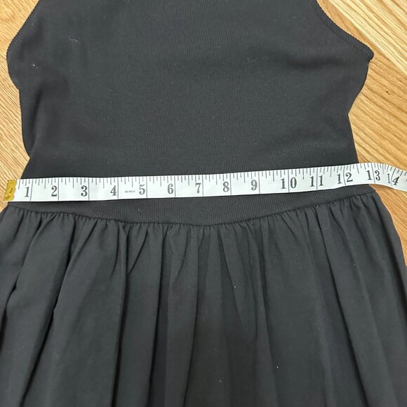Zara Mock Neck Sleveless A-line Dress - Size MED - Black - Picture 4 of 8